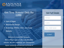 Tablet Screenshot of jananiwebsolutions.com